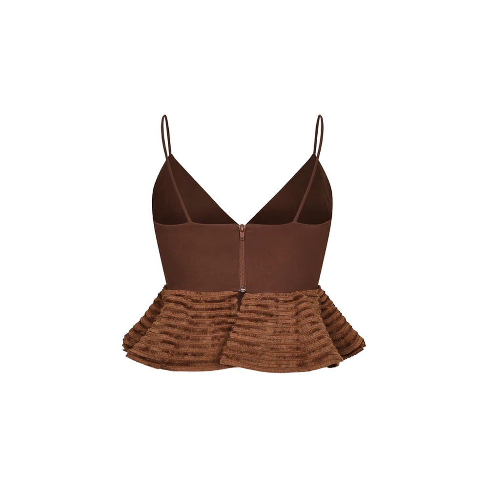 Padova | Crop Top Bora Strapless 148-Chocolate