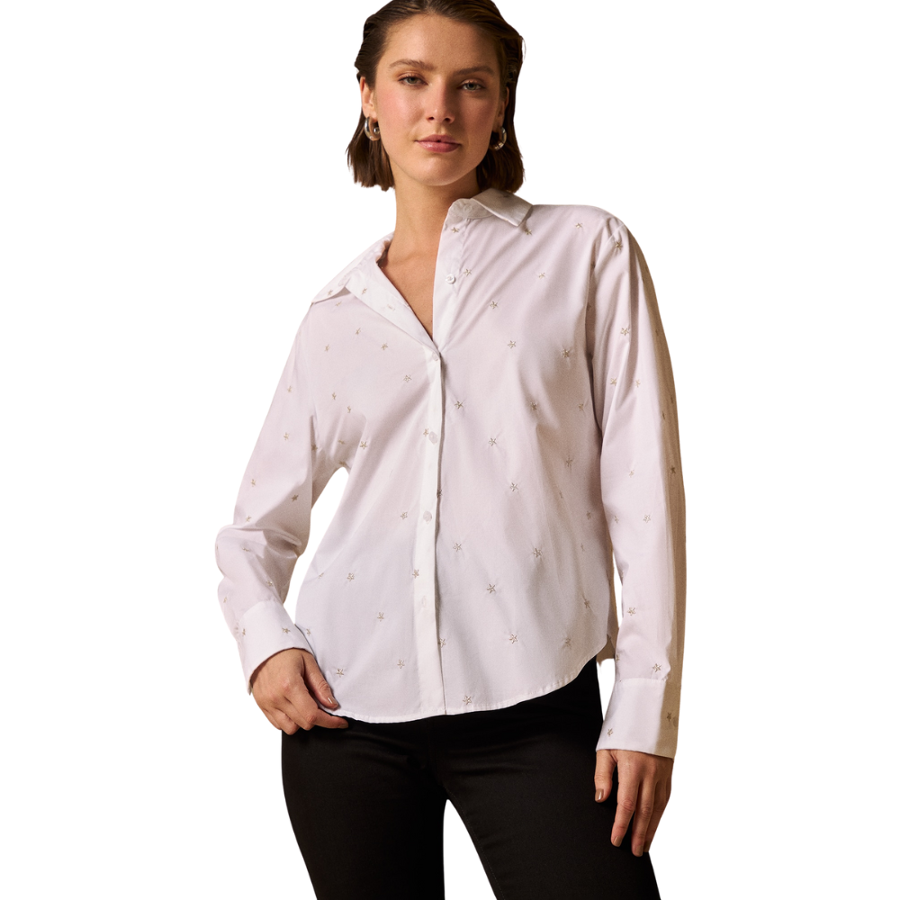 Esprit | Camisa con Bordados de Estrella