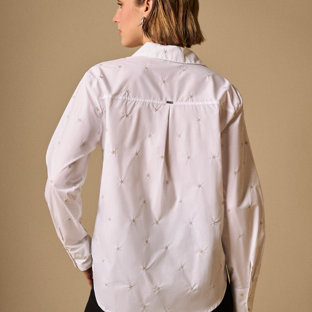 Esprit | Camisa con Bordados de Estrella