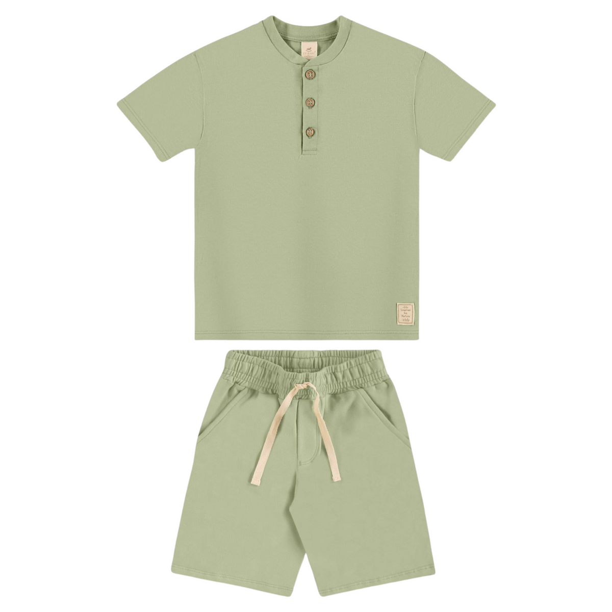 Up Baby | Conjunto Camiseta En Punto Y Bermuda