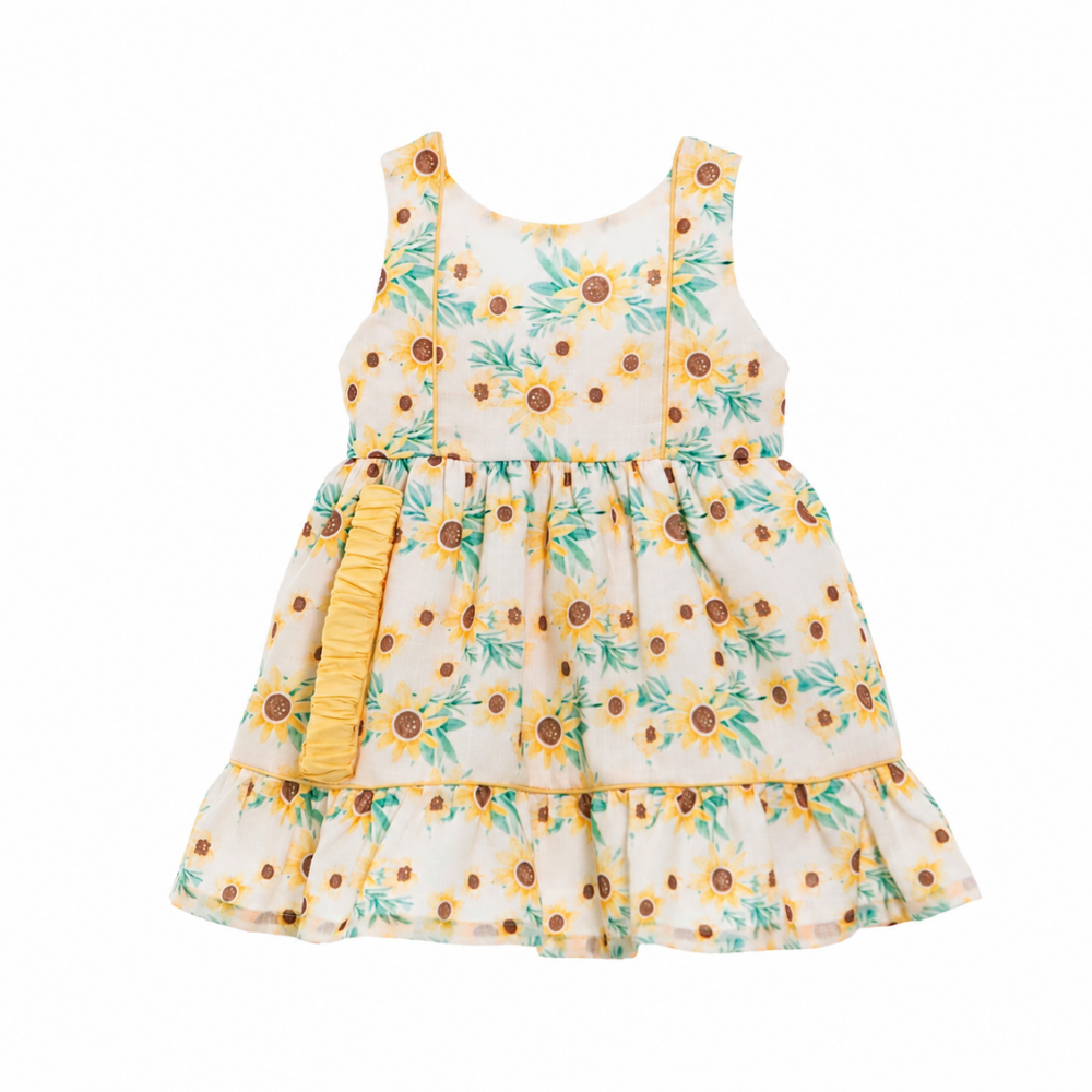 Chaticos | Vestido Corto Floral con Volantes para Niña Bebé