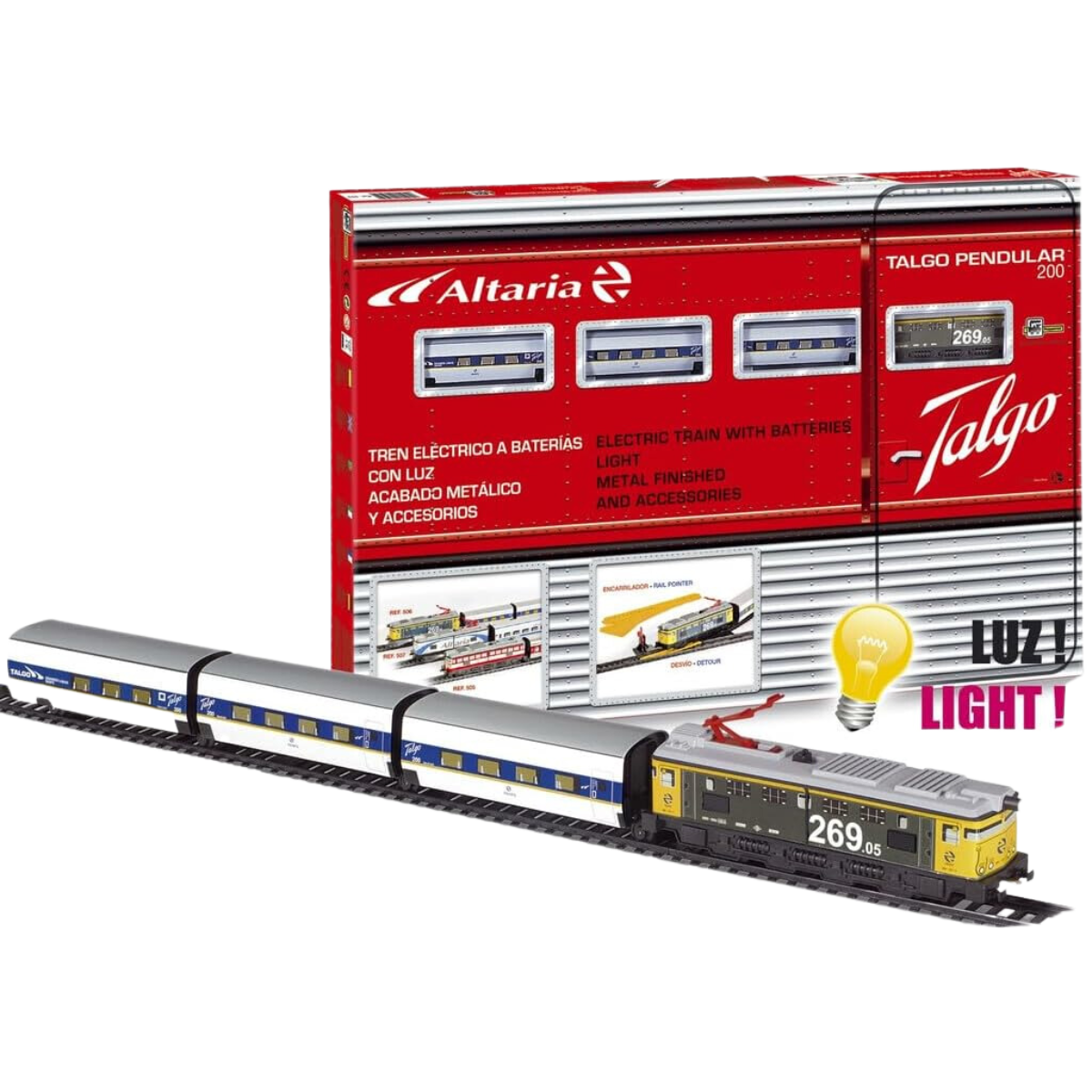 Christmas Train Metallic With Light