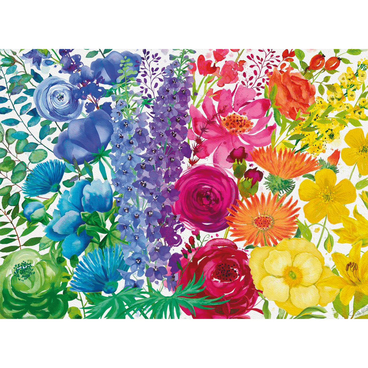 Puzzle Floral Rainbow 300pzs
