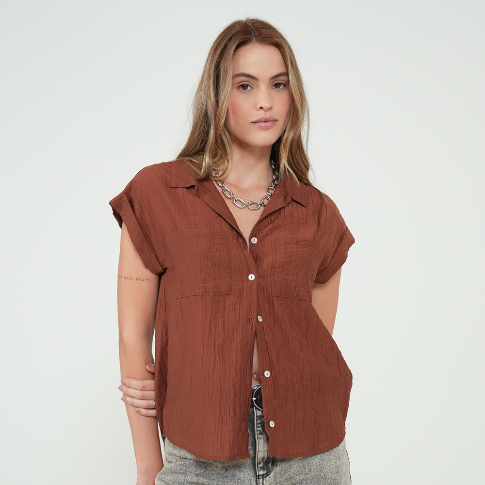 Naf Naf  |  Camisa clásica con textura