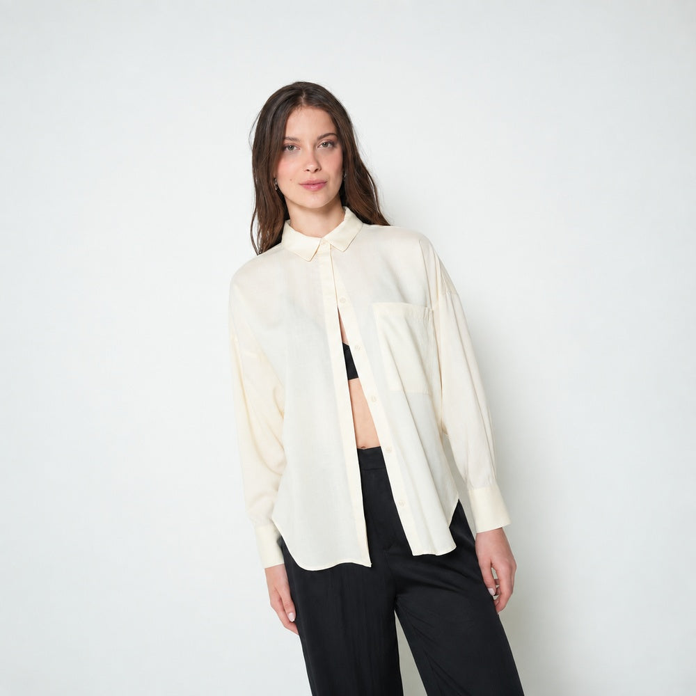 NAF NAF | Camisa manga larga con bolsillo