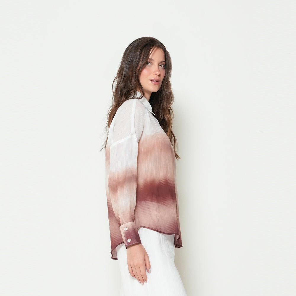 NAF NAF | Camisa Manga Larga Estampado Continuo