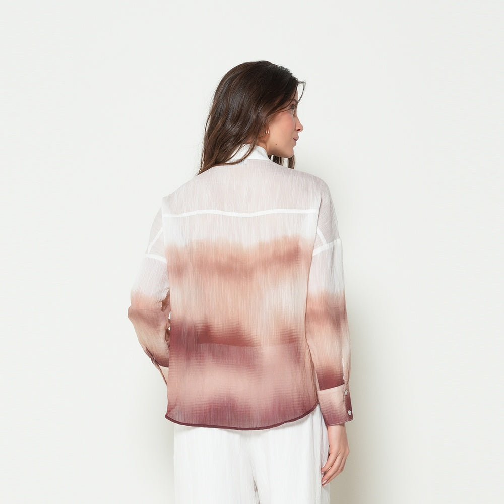 NAF NAF | Camisa Manga Larga Estampado Continuo