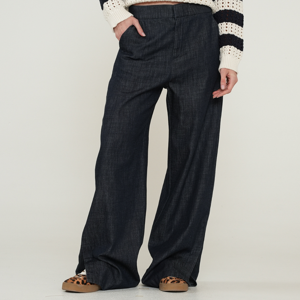 Naf Naf  |  Pantalón amplio tipo denim