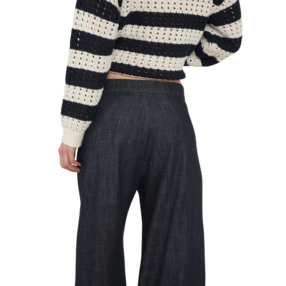 Naf Naf  |  Pantalón amplio tipo denim