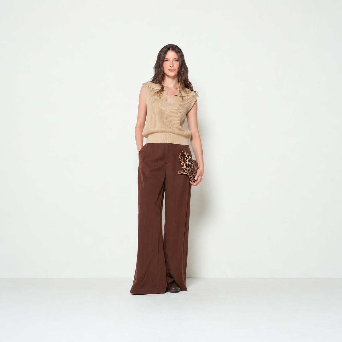 NAF NAF | Pantalón palazzo tiro súper alto