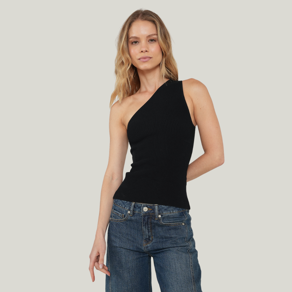 Naf Naf  |  Camiseta tejida de un solo hombro