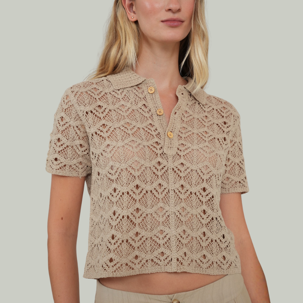 Naf Naf  |  Camiseta tejida semitransparente