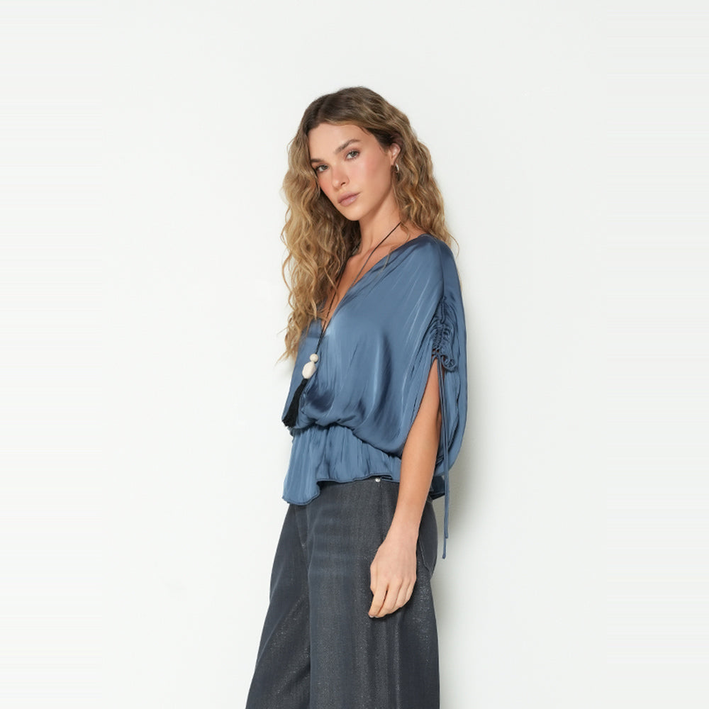 NAF NAF | Camisa manga corta cuello en V