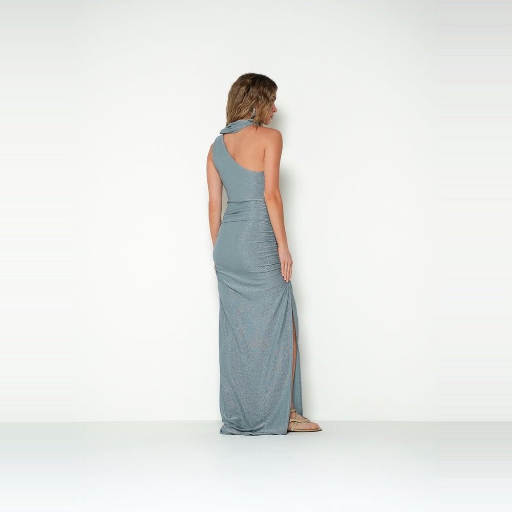 NAF NAF | Vestido largo manga sisa drapeado