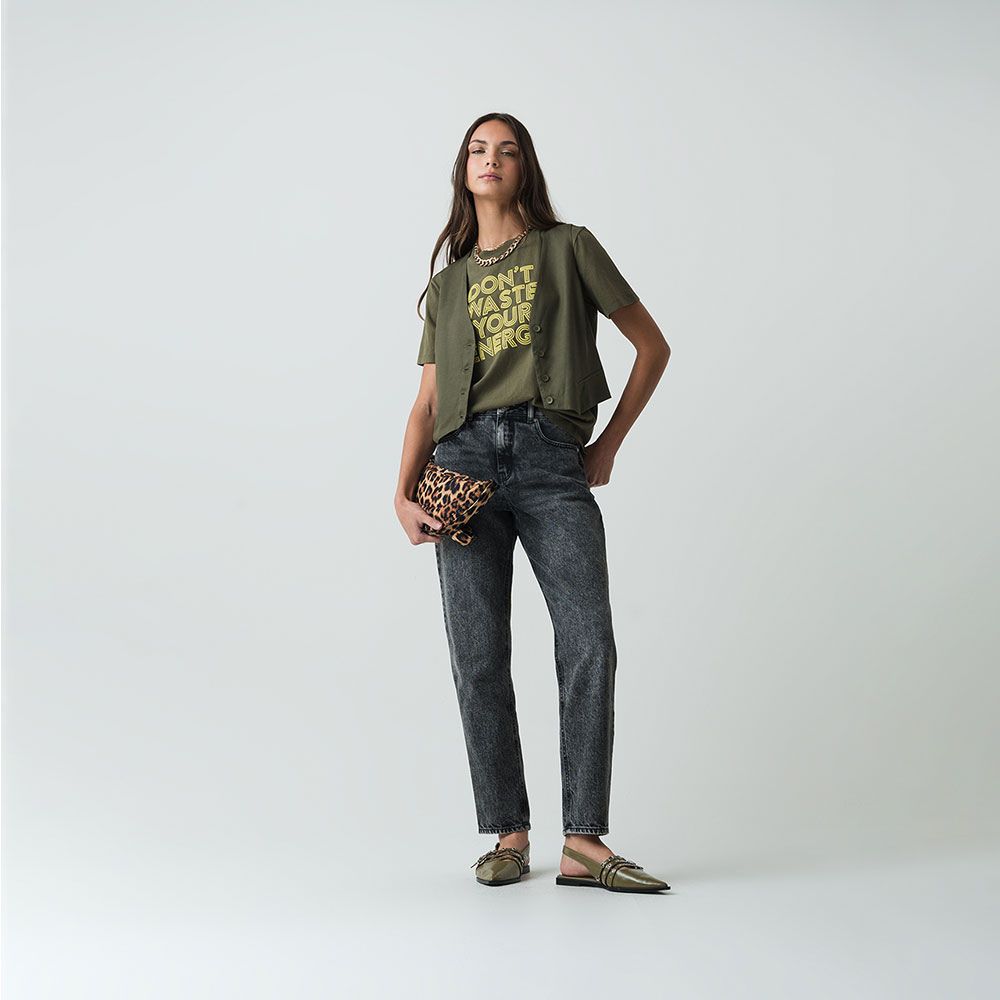 NAF NAF | Camiseta Manga Corta Estampada en Frente.