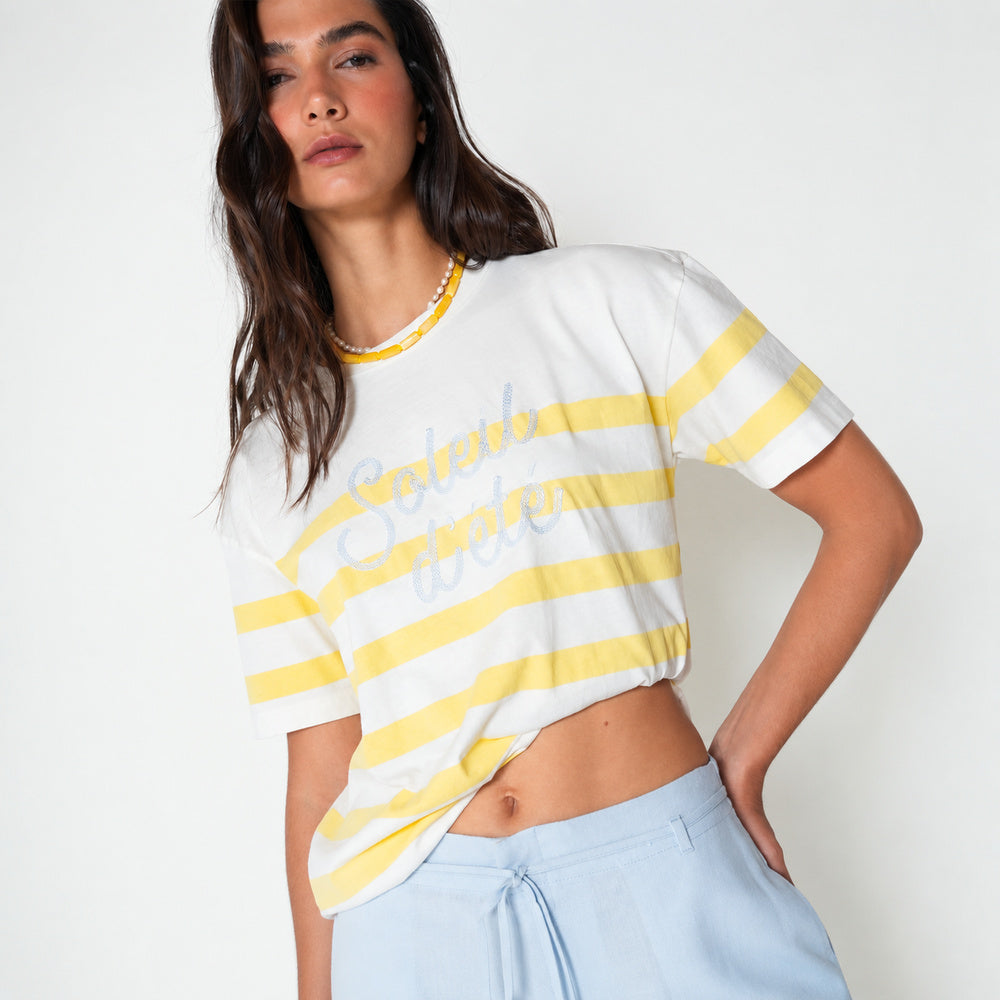 NAF NAF | Camiseta manga corta a rayas