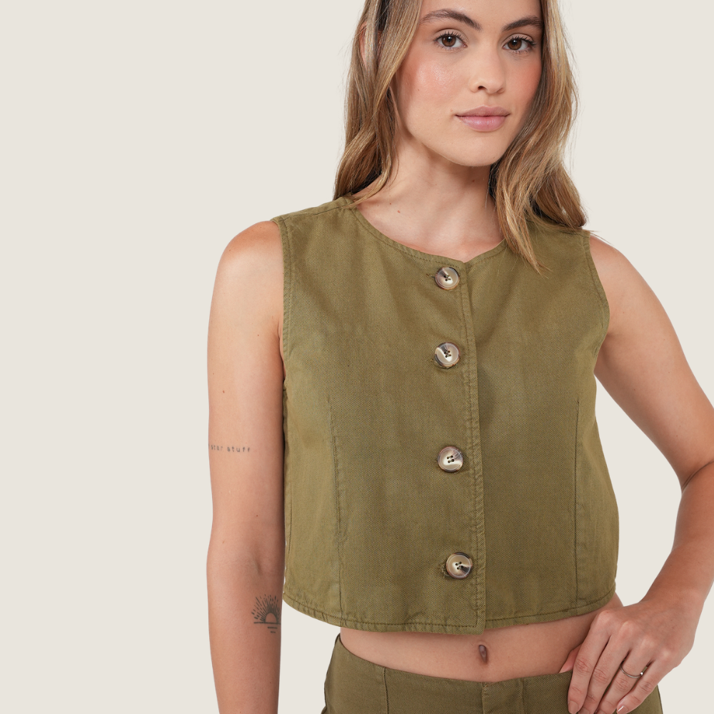 Naf Naf  |  Camisa de botones manga sisa