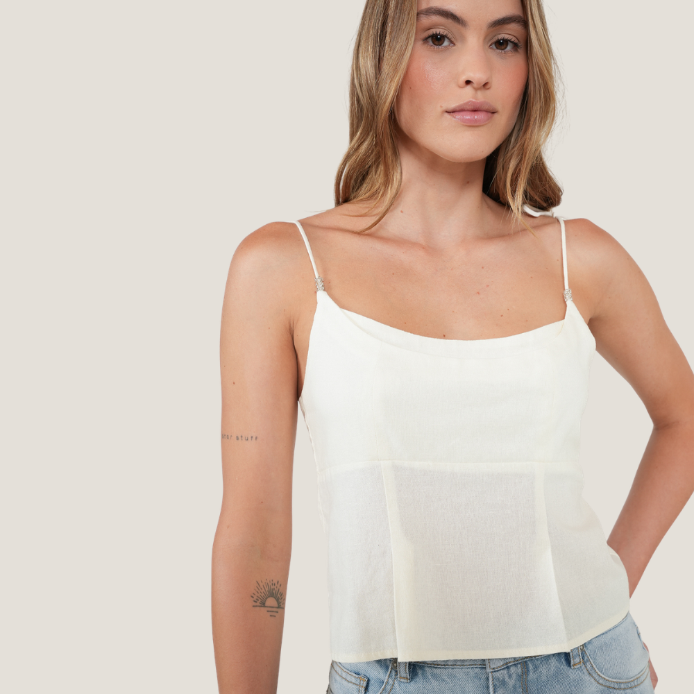Naf Naf  |  Camisa con detalle en tiras