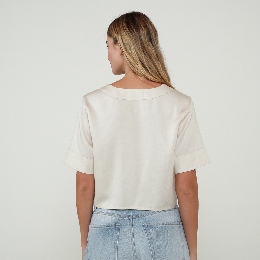Naf Naf  |  Camisa Corta Con Escote