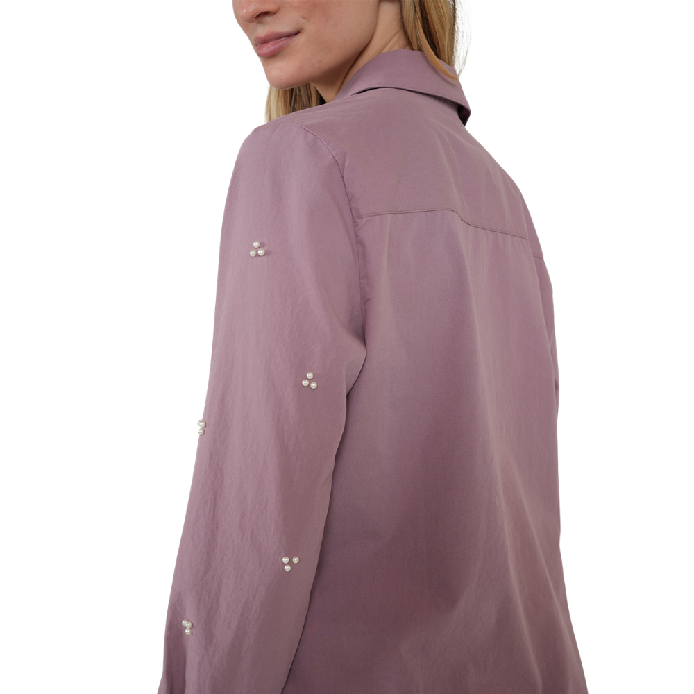 Naf Naf  |  Camisa Clásica Con Mini Perlas