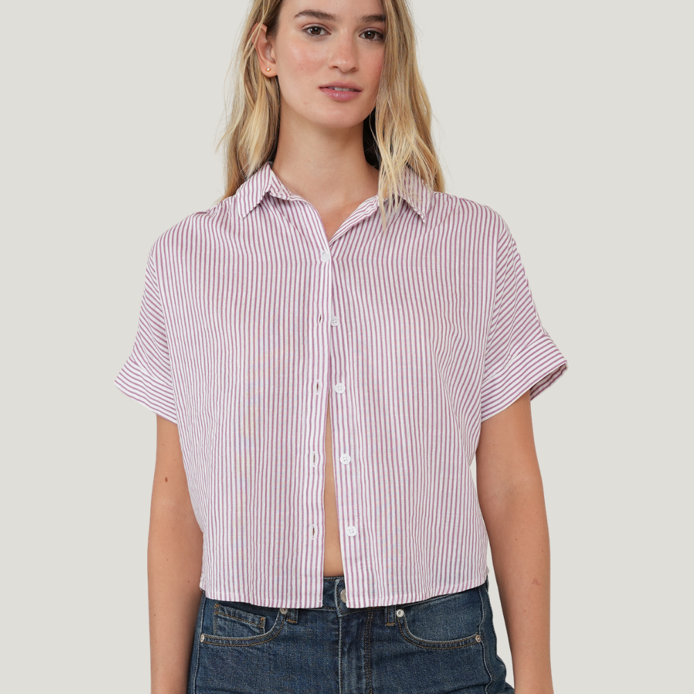 Naf Naf  |  Camisa Corta A Rayas