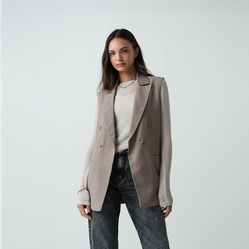 NAF NAF | Chaleco Largo Tipo Blazer
