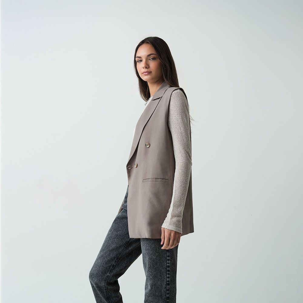 NAF NAF | Chaleco Largo Tipo Blazer