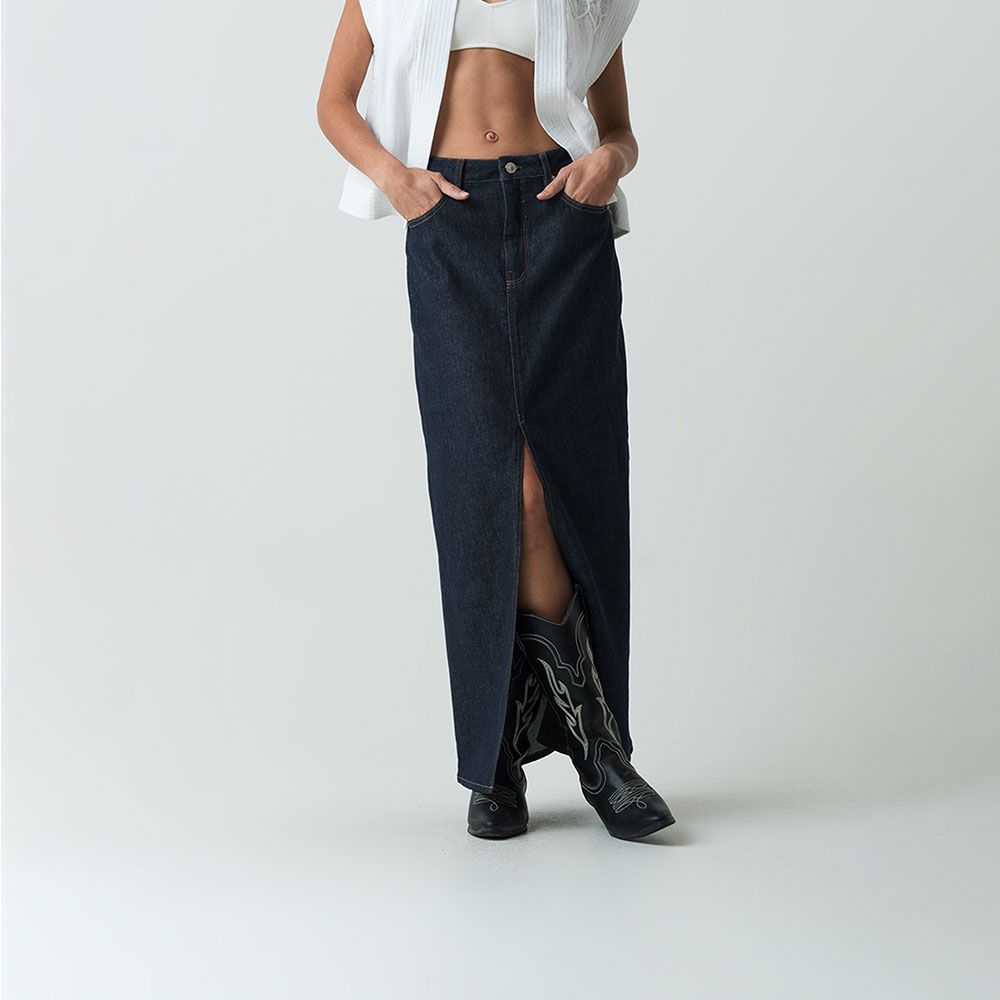 NAF NAF | Falda Larga en Denim