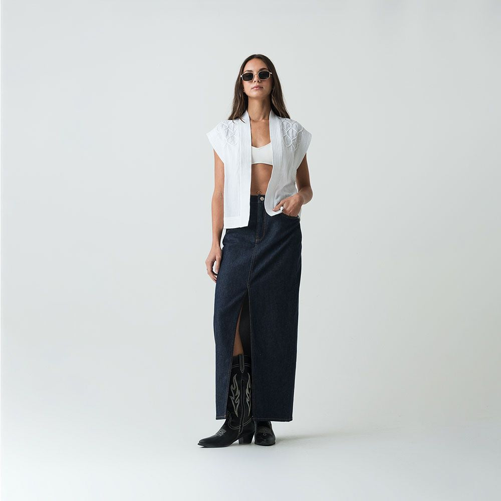 NAF NAF | Falda Larga en Denim