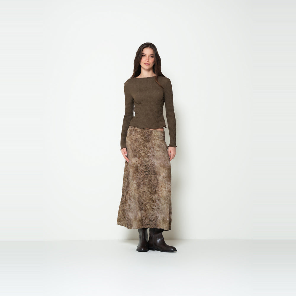 NAF NAF | Falda larga estampada