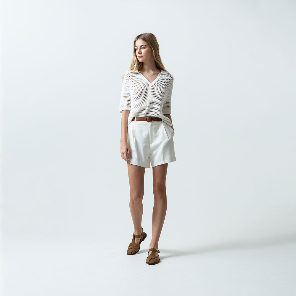 Naf Naf Short Asher Crudo Marfil