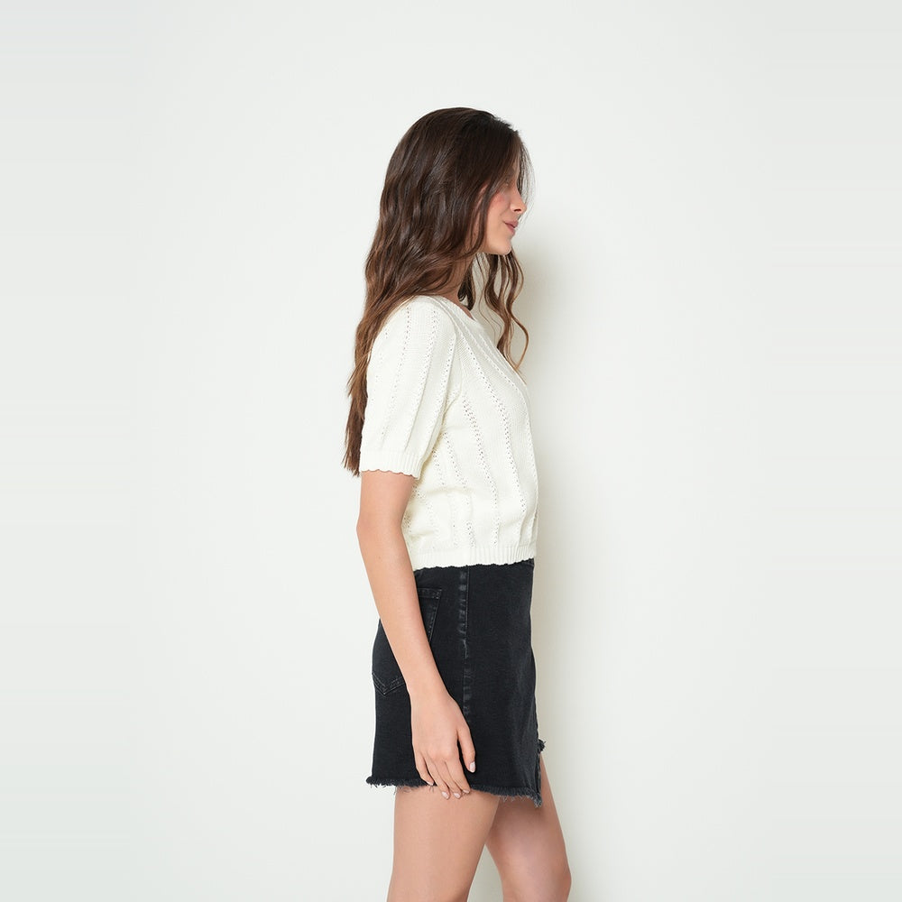NAF NAF | Camiseta tejida manga corta