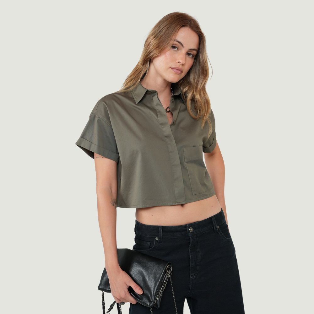 Naf Naf  |  Camisa Corta Con Bolsillo