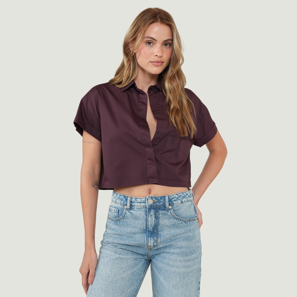 Naf Naf  |  Camisa Corta Con Bolsillo