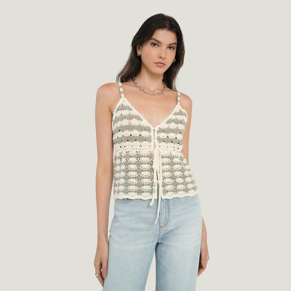 Naf Naf  |  Camisa Tejida Manga Tiras