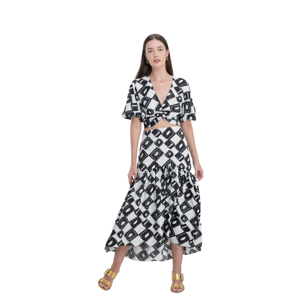 Camila Falda Larga Estampada