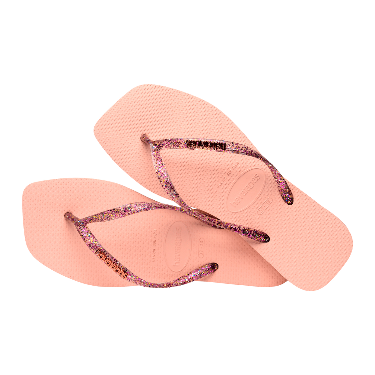 Flip Flops Slim Square Metallic