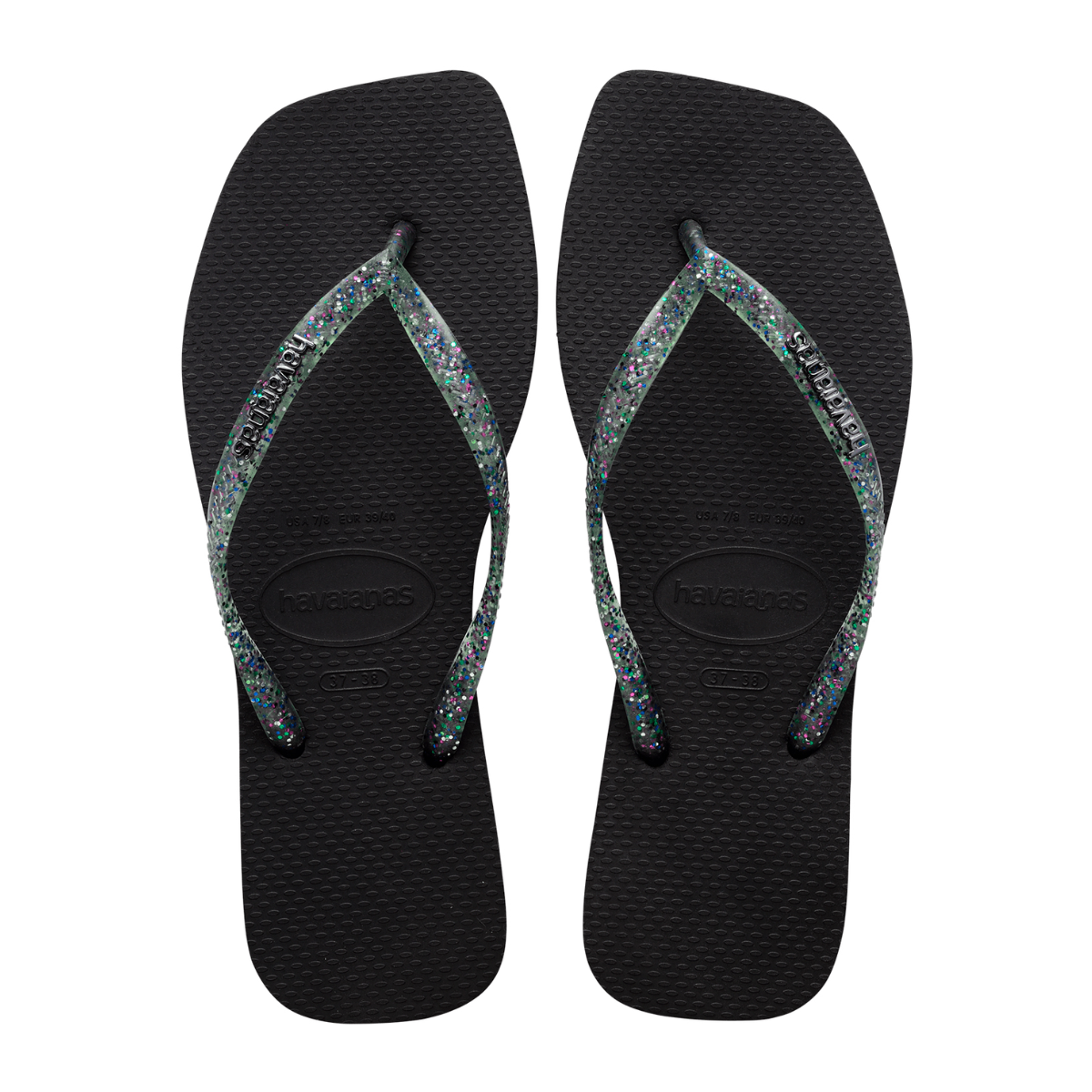 Flip Flops Slim Square Metallic