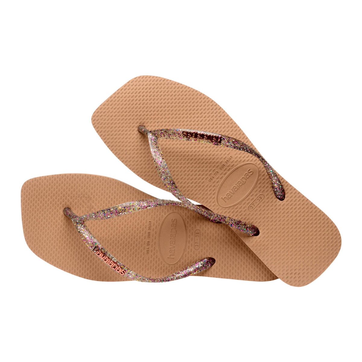 Flip Flops Slim Square Metallic