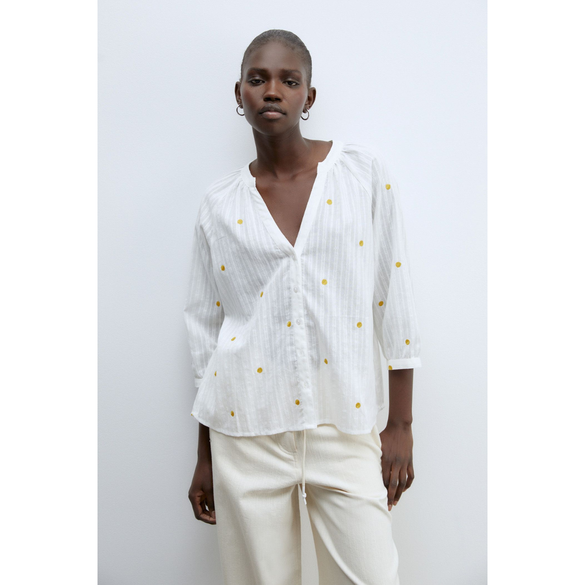 Blusa Algodón Troquelados