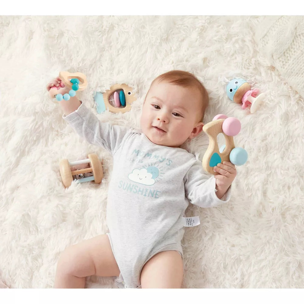 Hape | Set de Sonajero Sensorial y Mordedor de Múltiples Etapas
