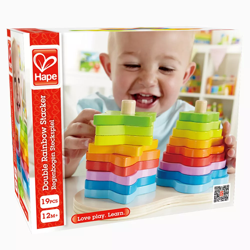 Hape | Juego de anillos de madera Apilables