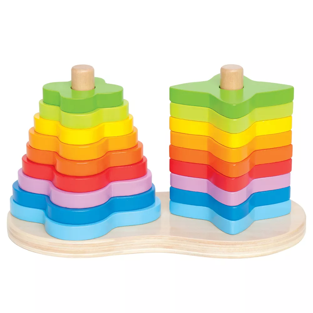 Hape | Juego de anillos de madera Apilables