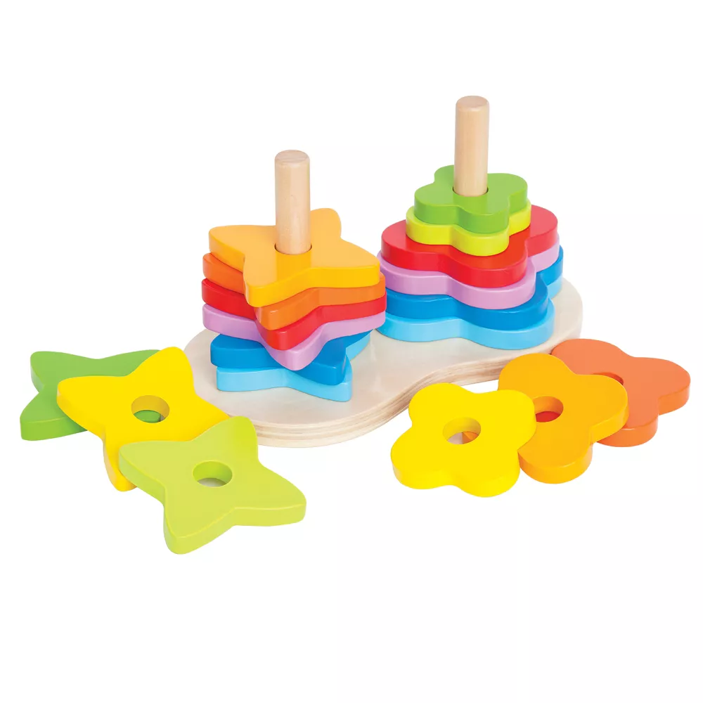 Hape | Juego de anillos de madera Apilables