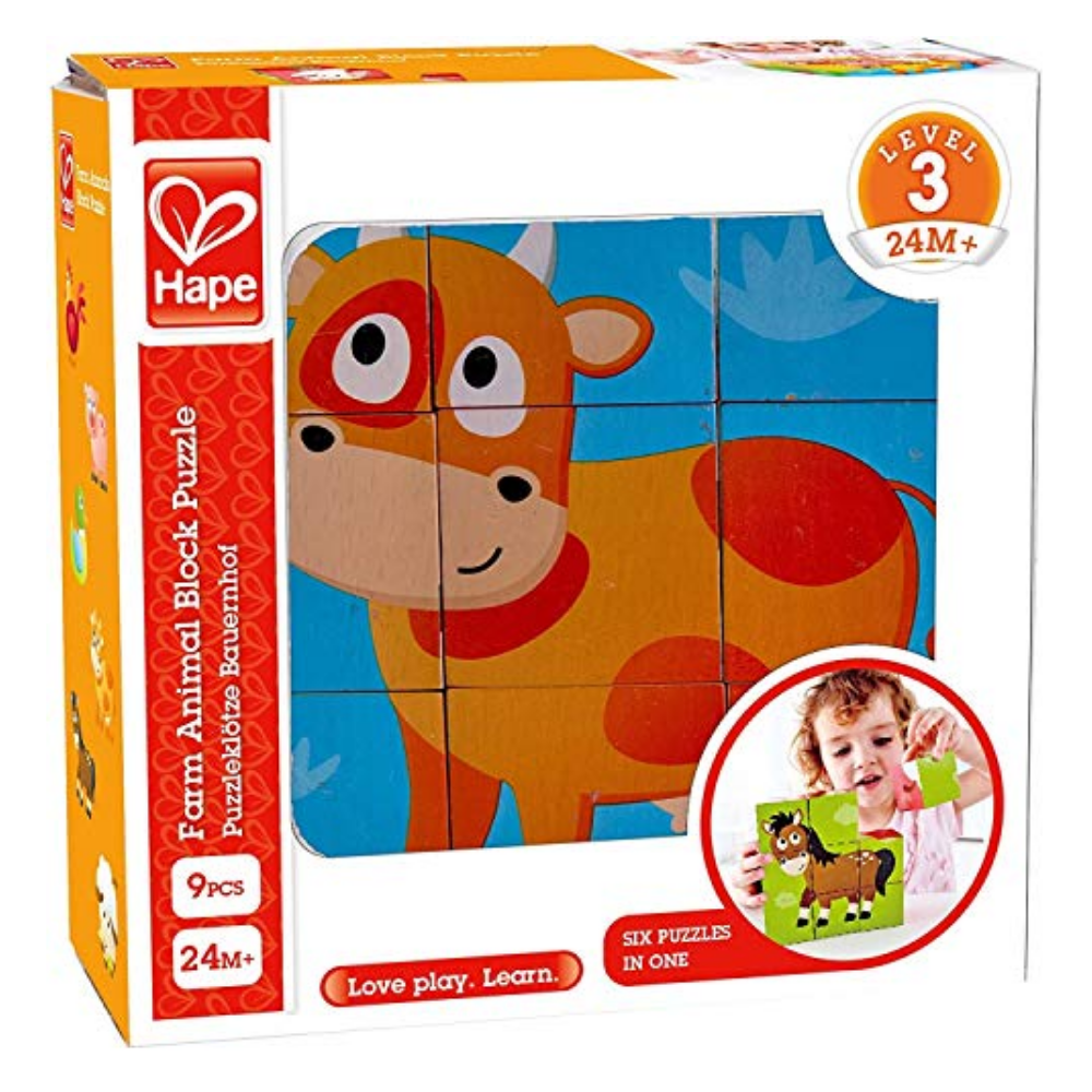 Hape | Puzzle de bloques de animales de granja