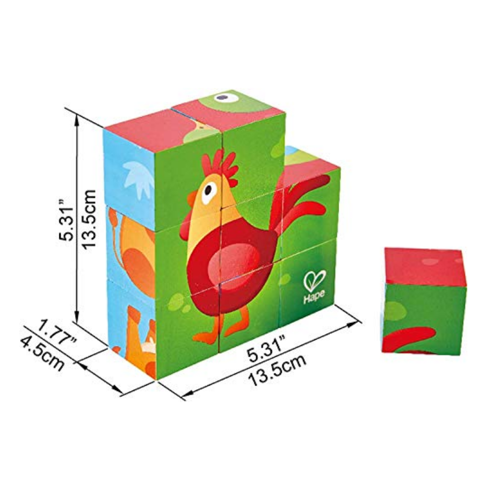 Hape | Puzzle de bloques de animales de granja