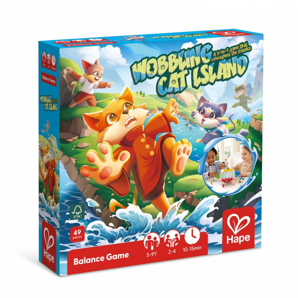Hape | Isla Tambaleante de Gatos 3 en 1