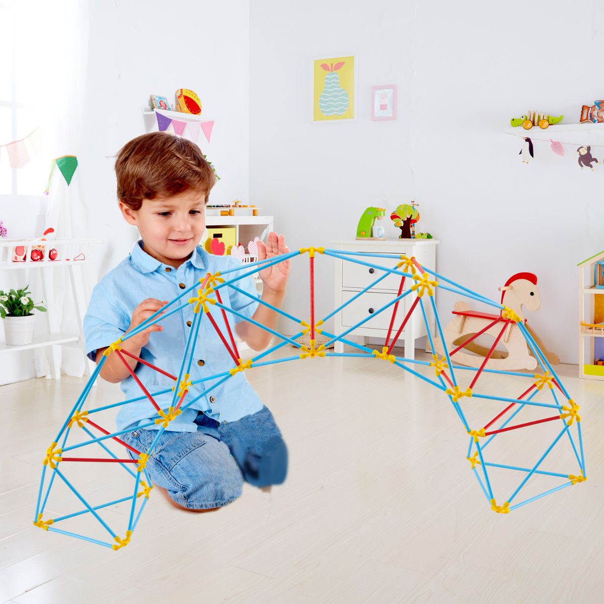 Hape | Kit de construcción Flexistick Estructuras Geodésicas