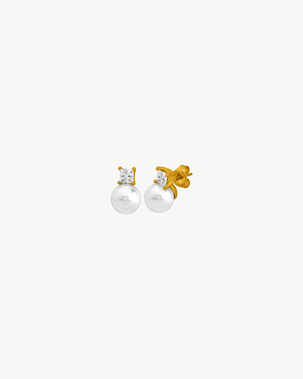 Majorica | Selene Pendientes Plata Dorada Perla