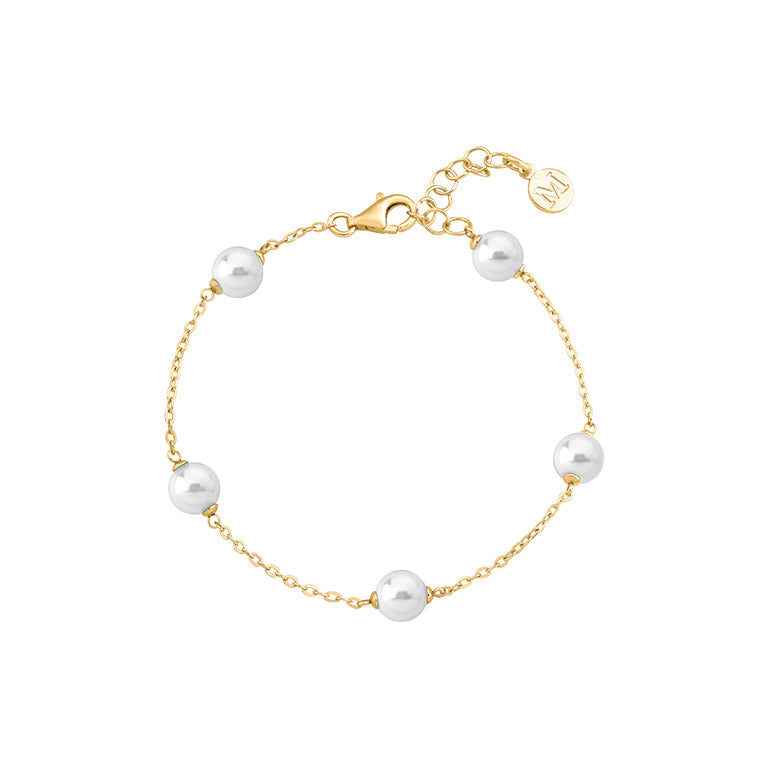 Majorica | Brazalete De Perla Plata Chapada